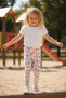 Girl's White Color Floral Print Stretchy Cotton Pack Tights