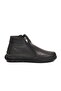 Black Double Zippered Women's Flat Boots with Fleece Inside - 2