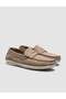 Genuine Leather Beige Belt Detail Men's Casual Shoes - 2