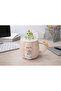 Cute Dinosaur Figured Ceramic Mug with Lid 300ml Coffee Cup with Spoon Design |   Pink Dinosaur - 3