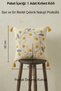 100% Cotton Piece Buldan Handmade Flower and Leaf Wreath D Patterned Embroidered P Tasseled K Cushion Cover 42X42 cm - 2