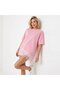 Women's Crew Neck Lace-Detail Hem 100% Cotton Jersey Blouse 13009 - 4