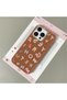 حافظة هاتف أنيقة متوافقة مع iPhone 16 Pro Max، موديلات منقوش، جلد، ذو ملمس بارز