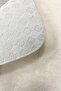 2-Piece Plush Bath Mat Rug Toilet Set Cream Non-Slip Sole (60X50-60X90) - 5