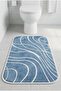Multi-Purpose Toilet Front Bath Mat Non-Slip Base Foot Mat 60X40 Modern Patterned Soft Base