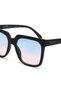 Roma Unisex Sunglasses Black / Lens: Blue/Pink Gradient - 6