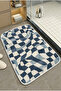 Multi-Purpose Shower Mat Non-Slip Foot Mat 60X100 Modern Patterned Soft Base