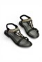 Y274601309 Black Flat Sole Piece Stone Detailed Women's Set Sandals - 6