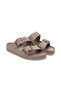 Women's Arizona Eva Large Buckled Double Straps Slipper - Brown - 4