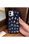 iPhone 11 Compatible Stylish Letter Patterned , Leather Textured Phone Case - 2