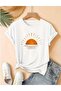 Güneş Printed Crew Neck Short Sleeve Plain Women's Tshirt