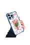iPhone 15 Pro Compatible Transparent Four Corner Silicone Coated Glossy Edge Case - 3