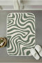 Multi-Purpose Toilet Front Bath Mat Non-Slip Base Foot Mat 60X40 Modern Patterned Soft Base - 3