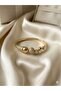3S Steel Gold Five Sphere Zircon Stone Luxury Handcuffs - 2