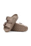 Women's Arizona Eva Large Buckled Double Straps Slipper - Brown - 3
