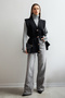 Women's Black Gold Button Detailed Soft Vest - 2