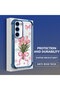 Samsung Galaxy S23 Compatible Transparent Four Corner Silicone Coated Glossy Edge Case - 3