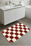 Multi-Purpose Shower Mat Non-Slip Foot Mat 60X100 Modern Patterned Soft Base - 5