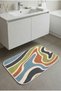 Multi-Purpose Shower Mat Non-Slip Foot Mat 60X100 Modern Patterned Soft Base - 5