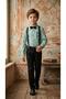 Solid Color Boy's Suit / Slopet with Suspenders and Bow Tie/ Shirt Pants /Boy's Suit - 2