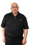 Men's Large Size Premium Mercerized Textured Polo Collar Zipper T-Shirt