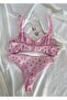3-Piece Colorful Wired Patterned Cotton Piece Bra Set (Pink-White-Floral) - 6