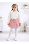 Shirt, Jeans, Shorts, Skirt Set, Embroidered Collared Long Sleeve Shirt Set - 4