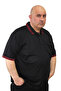 Men's Plus Size Double Striped Knitwear Polo Collar T-Shirt - 3