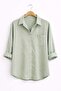 Women's 5-Pack Black White Claret Red Blue Mint Green Cotton Pcs Oversized Linen Cotton Pcs Single Pocketed Casual Shirts - 6