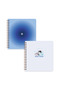 15X16 Spiral Cardboard Cover Set of 2 Plain Unlined Notepads - Blue Aura - 3