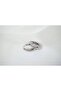 Kp283 Thin Stone Hoop Earrings Silver (Length 20 mm) - 2