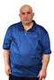 Men's Large Size Premium Mercerized Textured Polo Collar Zipper T-Shirt