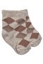 Baby Boy Blue White Beige Diamond Patterned 3-Piece Socks 0-6 Months - 4