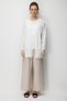 Women's V-Neck Skirt with Diamond Pattern Open Front Fine Knit Cardigan Bone - 5