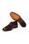 Brown Laceless Genuine Leather Men's Shoes - 3