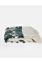 Ivory and Green Floral Printed Throw - 3