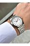 Silver Color Steel Band Steel Case Men's Wristwatch with Calendar 1611Mr - 3