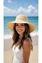 Women's Beige Sun Protection Hat |   Summer Stylish Model - 5