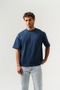 تي شيرت رجالي 100% قطن Oversize Basic ذو ياقة دائرية - 5