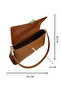 Retro Flap Lock-Detail Round-Strap Design Women's Hand and Shoulder Bag - 7