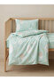 Natural Cotton Piece Baby Duvet Cover Set Soft Fabric Crib Bedding Set (100 X150Cm) - 2