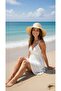 Women's Beige Sun Protection Hat |   Summer Stylish Model - 6