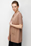 Women's Skirt with Diamond Pattern Knitwear Vest Moka - 3