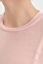 Women's Sheer Look Crew Neck Design Blouse - 7
