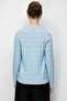 Women's Crew Neck Small Diamond Patterned Fine Knit Cardigan B.Blue - 4