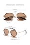 Eoh4020 C2 Yellow Metal Unisex Sunglasses - 4