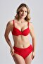 Women's Nadia Covered Wired Bikini Set Red Thin Ribbed - 3