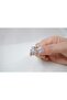 Kp287 Cross Strip Stone Circular Earrings (Diameter 12 mm) - 2