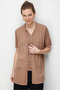 Women's Skirt with Diamond Pattern Knitwear Vest Moka
