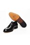 Black Color Laceless Genuine Leather Men's Shoes - 3